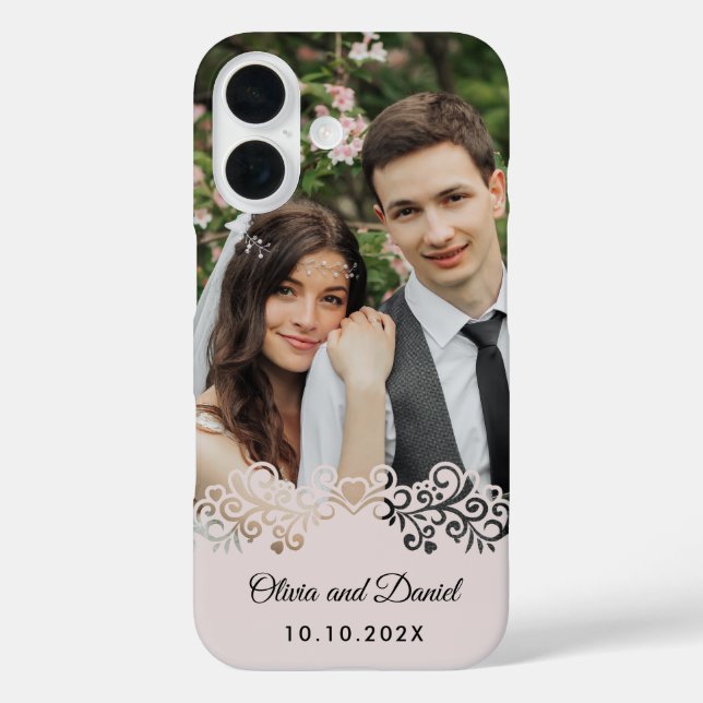 Custom Photo and Personalised Wedding Gift Case-Mate iPhone Case (Back)