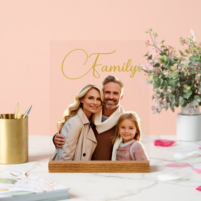 Custom photo and text acrylic sign (Wedding)