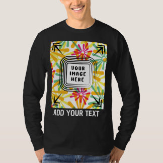 Custom Photo and Text Add Photo Text Customisable T-Shirt
