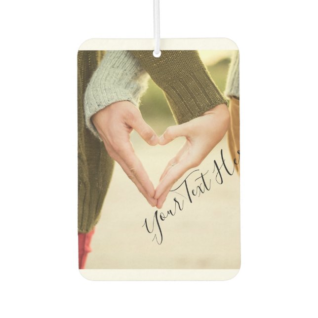 Custom Photo and Text Air Freshener Your Design (Front)
