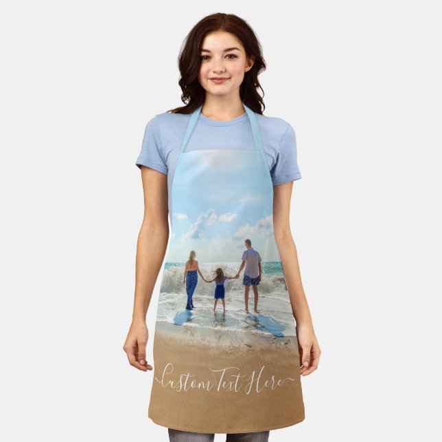 Custom Photo and Text Apron Your Photos Design (Worn)