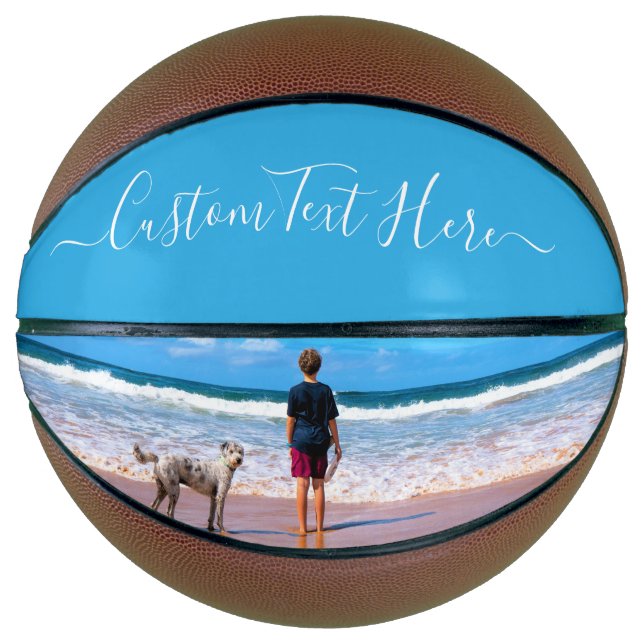 Custom Photo and Text Basketball Your Own Design (Front)