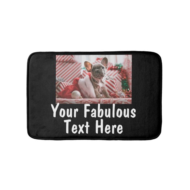 Custom Photo and Text Bath Mat (Front)