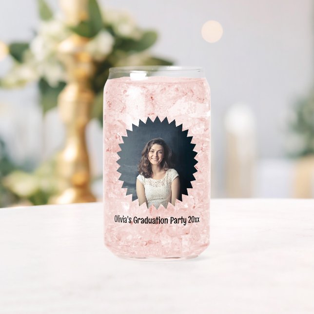 Custom Photo and Text Can Glass (Insitu (Wedding))