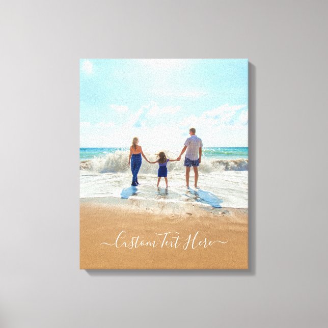Custom Photo and Text Canvas Print Your Own Design (Front)