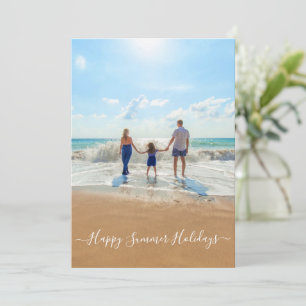 Custom Photo and Text Card - Happy Summer Holidays