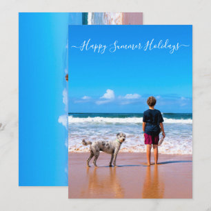 Custom Photo and Text Card Happy Summer Holidays