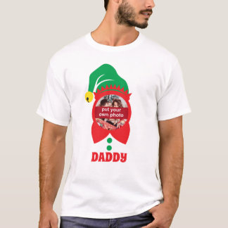 Custom Photo and Text Christmas Elf T-Shirt
