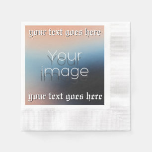 Custom Photo and text Church  – Religious baptism  Napkin