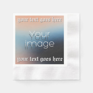 Custom Photo and text Church  – Religious baptism  Napkin