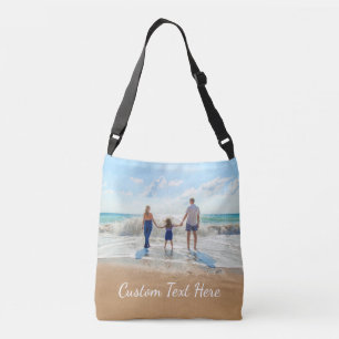 Custom Photo and Text Crossbody Bag Travel Holiday