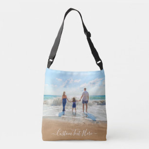 Custom Photo and Text Crossbody Bag - Your Design
