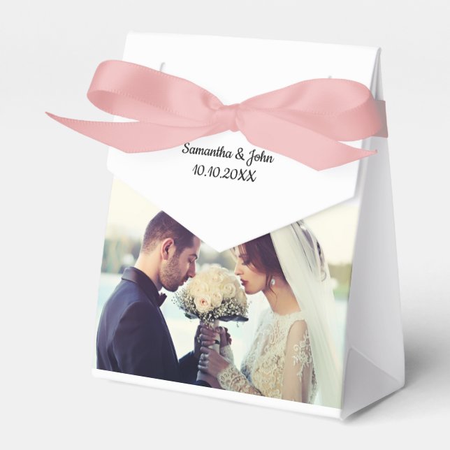 Custom Photo and Text Favour Box (Front Side)