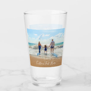Custom Photo and Text Glass with Your Photos