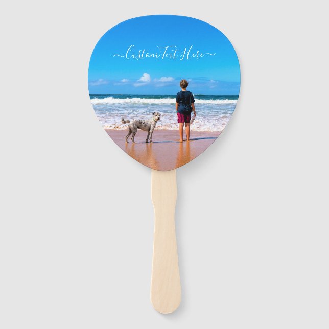 Custom Photo and Text Han Fan Your Own Design (Front)