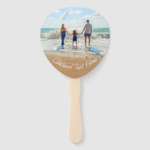 Custom Photo and Text Hand Fan Your Design