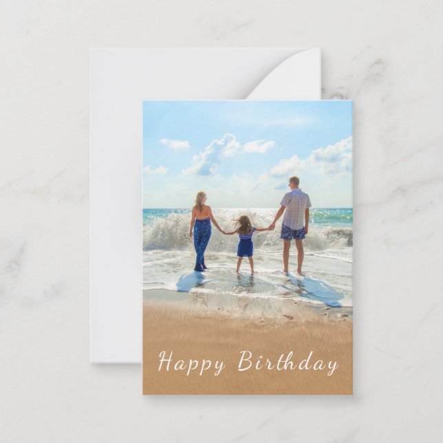 Custom Photo and Text - Happy Birthday - Card (Front)