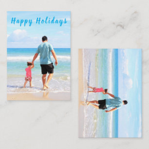 Custom Photo and Text - Happy Holidays - Best DAD Card