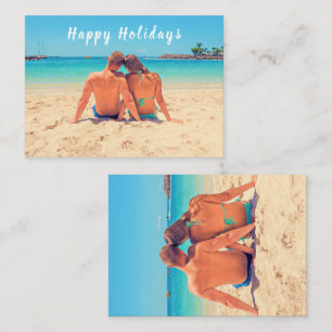 Custom Photo and Text - Happy Holidays - Summer - Card