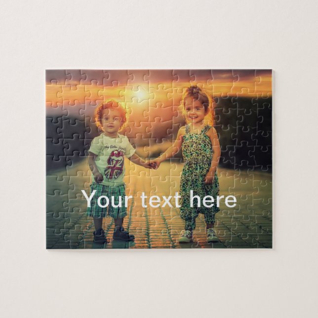 Custom Photo and Text Jigsaw Puzzle (Horizontal)