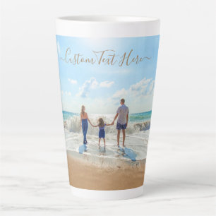 Custom Photo and Text Latte Mug Your Own Design