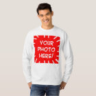 Custom photo and text long sleeve shirt