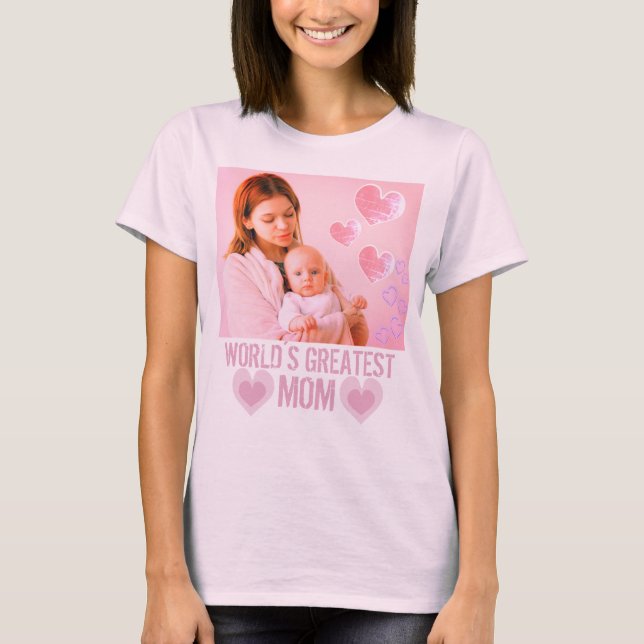 custom photo and text love T-Shirt (Front)