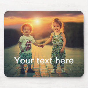 Custom Photo and Text Mouse Pad