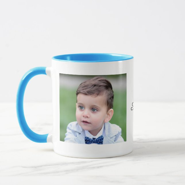 Custom photo and text mug, Personalised photo mug, Mug (Left)