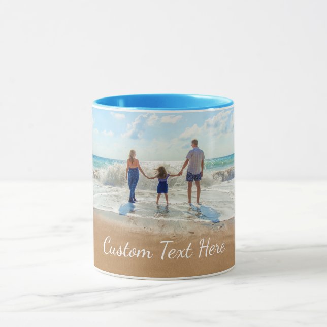 Custom Photo and Text Mug - Your Own Design (Center)