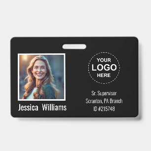 Custom Photo and Text Name Badge ID Badge