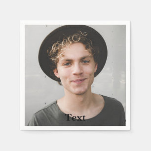 Custom Photo and Text Napkin