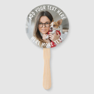 Custom Photo and Text Or Name Hand Fan