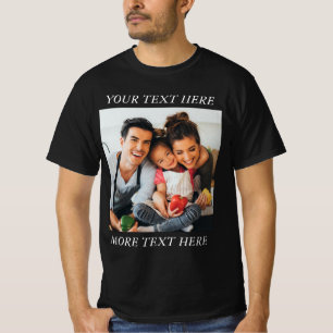 Custom Photo and Text Or Name T-Shirt