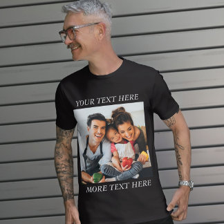 Custom Photo and Text Or Name  T-Shirt