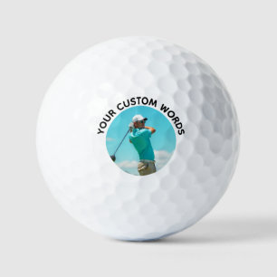 Custom Photo and Text Perfect Gift for Golfers Golf Balls