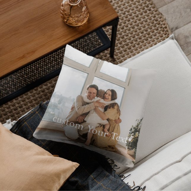 Custom photo and text Personalised Cushion (Creator Uploaded)