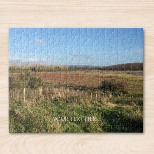 Custom Photo And Text Personalised Irish Landscape Jigsaw Puzzle