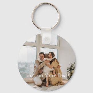 Custom photo and text Personalised Key Ring