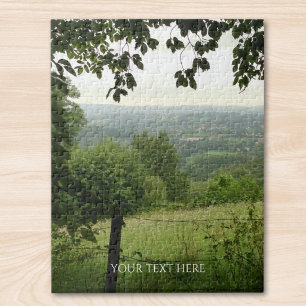 Custom Photo And Text Personalised Landscape Jigsaw Puzzle