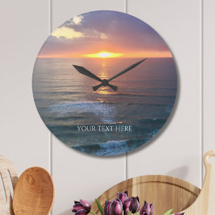 Custom Photo And Text Personalised Large Clock