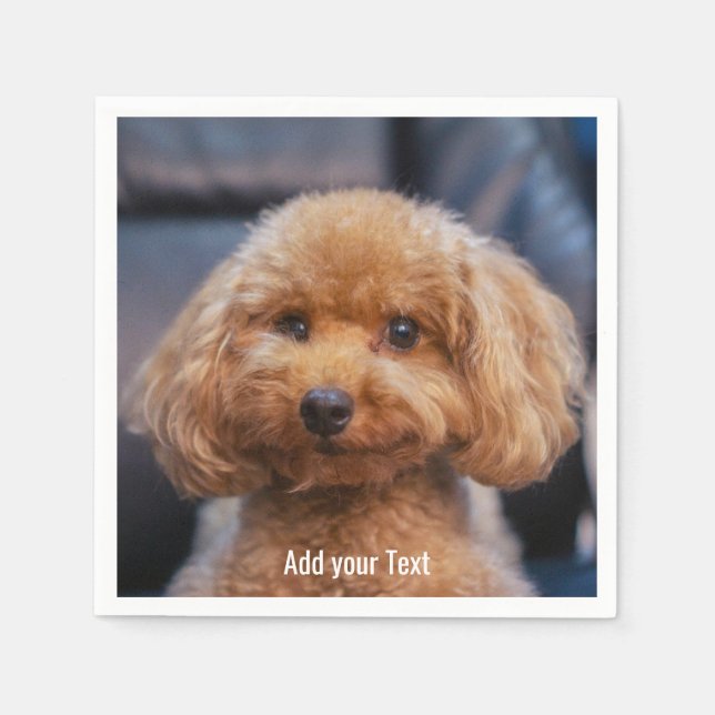 Custom Photo And Text Personalised  Napkin (Front)
