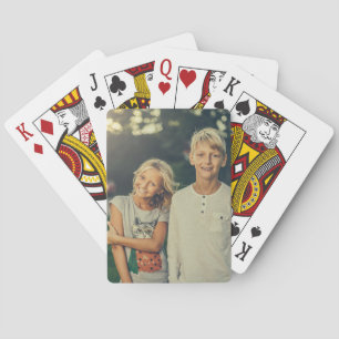 Custom photo and text playing cards
