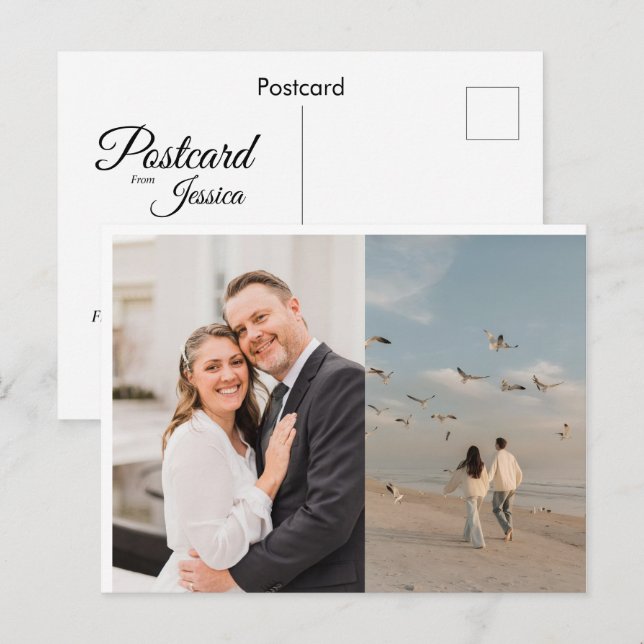 Custom photo and text postcard  (Front/Back)