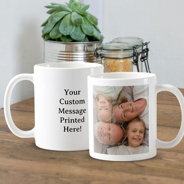 Custom Photo and Text Simple Personalised Coffee Mug (Creator Uploaded)