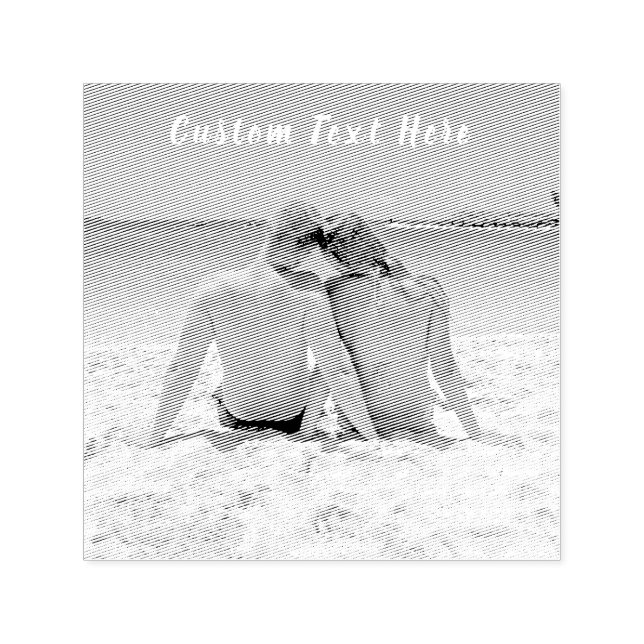 Custom Photo and Text Stam Example Your Own Design Self-inking Stamp (Design)