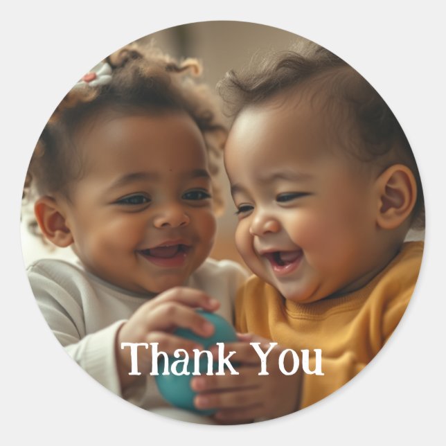 Custom Photo and Text Sticker (Front)