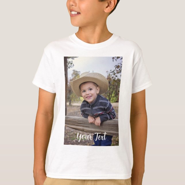 Custom Photo and Text. T-Shirt (Front)