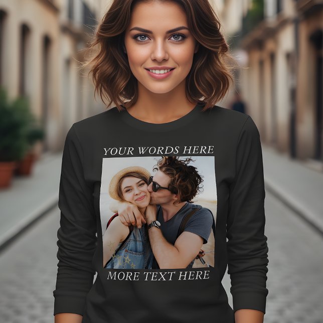 Custom Photo and Text T-Shirt (Creator Uploaded)