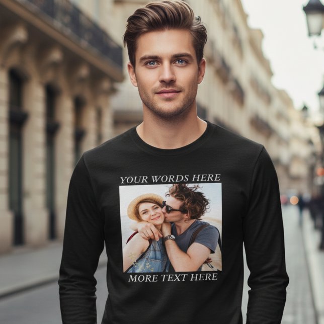 Custom Photo and Text T-Shirt (Creator Uploaded)